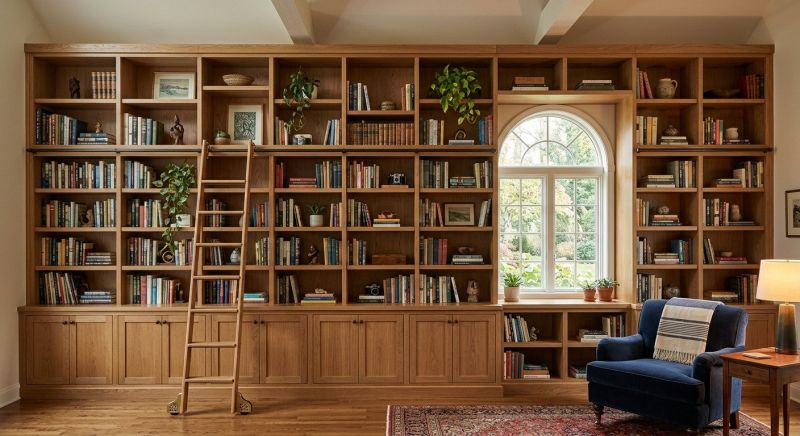 Custom Bookcase Installation in Winston Salem, NC